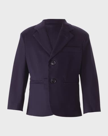 Rachel Riley Boy's Two-Button Cotton Blazer, Size 2-10