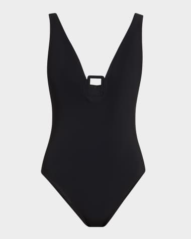 Karla Colletto Juni V-Neck Silent Underwire One-Piece Swimsuit