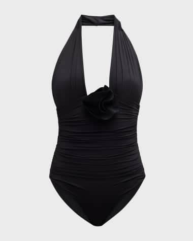 MAYGEL CORONEL Pilaya Halter Plunge One-Piece Swimsuit