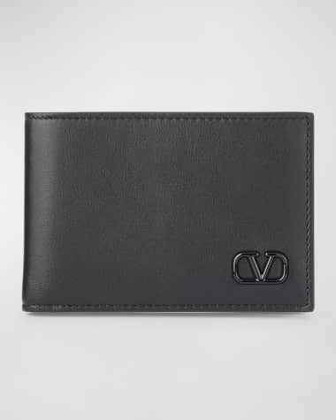 Valentino Garavani Men's Mini VLogo Leather Bifold Wallet