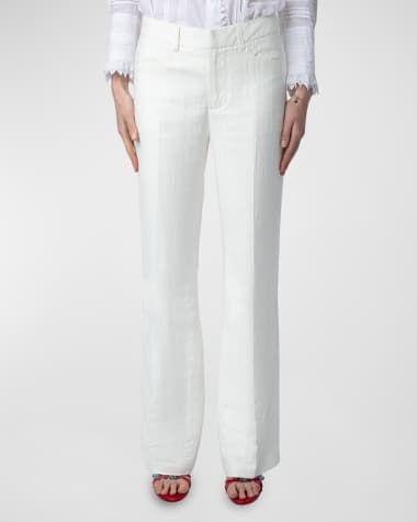 Zadig & Voltaire Pistol Tailored Linen-Blend Pants