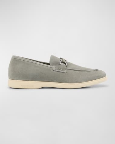 Ferragamo Men's Cosimo Leather Gancini Bit Loafers