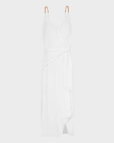 Vix Solid Carly Midi Wrap Dress