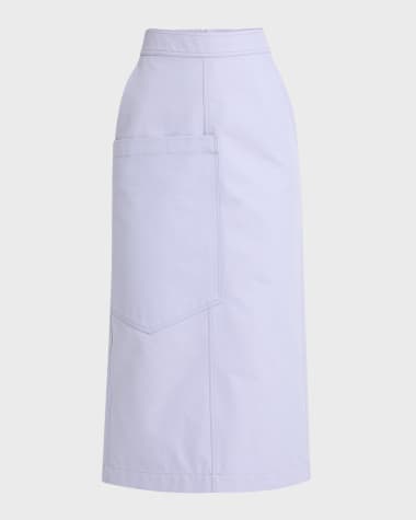 Ferragamo Coated Midi Skirt