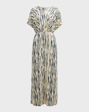 pinkfilosofy Potosi Silky Stripe Maxi Dress