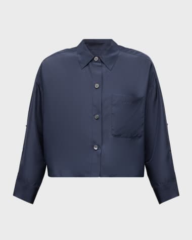TWP Next Ex Shirt in Washed Silk Habotai