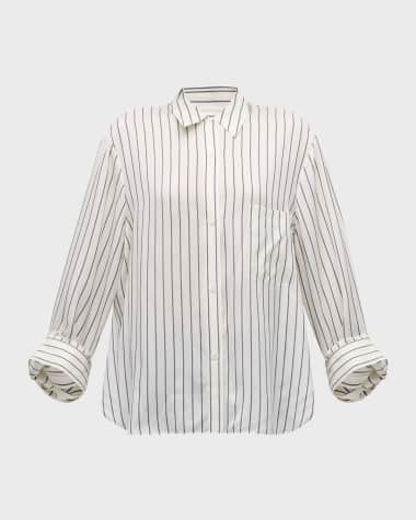 TWP New Morning After Striped Silk Shirt
