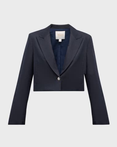 TWP My Former Better Half Cropped Linen-Blend Blazer