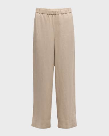 Eileen Fisher Missy Organic Linen Wide-Leg Pants