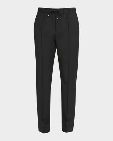 Valentino Garavani Men's Pintuck Elastic-Waist Pants