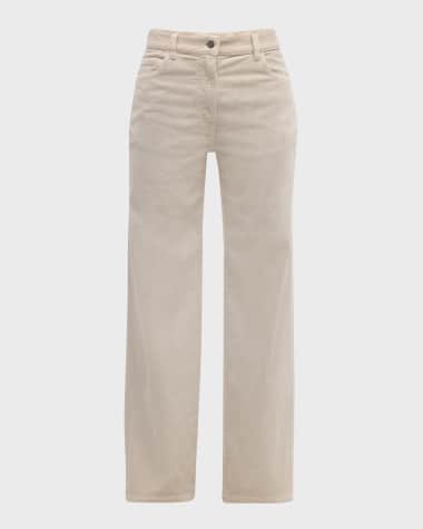 THE ROW Dan Corduroy Straight-Leg Pants
