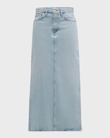AGOLDE Astrid Slice Denim Maxi Skirt