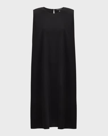 Eileen Fisher Sleeveless Georgette Crepe Midi Tank Dress