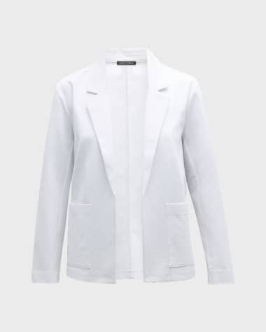 Eileen Fisher Petite Open-Front Cotton Ponte Blazer