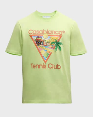 CASABLANCA Men's Cubism Tennis Club Graphic T-Shirt