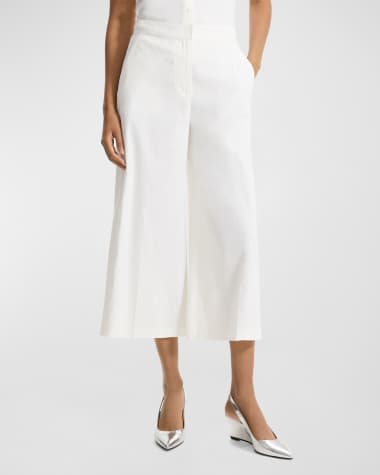 Theory Terena Cropped Wide-Leg Pants