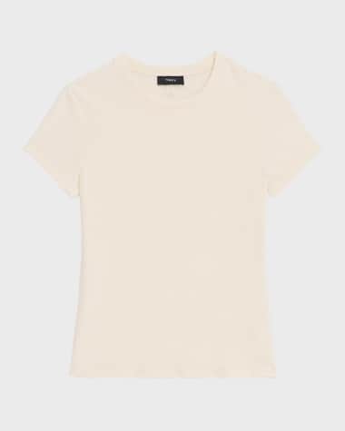 Theory Short-Sleeve Boucle Tiny Tee