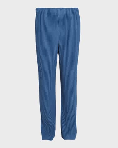 Homme Plisse Issey Miyake Men's Pleated Straight-Leg Pants