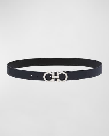 Ferragamo Men's Reversible Leather Gancini-Buckle Belt