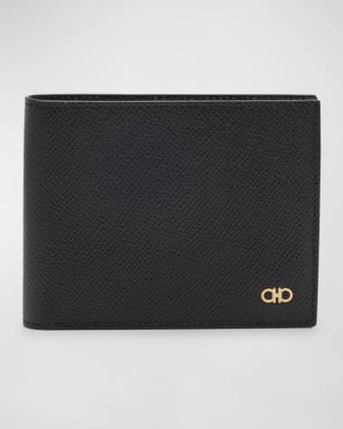 Ferragamo Men's Gancini Grained Leather Bifold Wallet