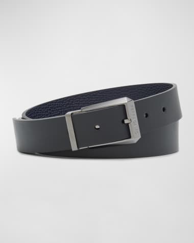 Ferragamo Men's Double Adjustable Leather Belt