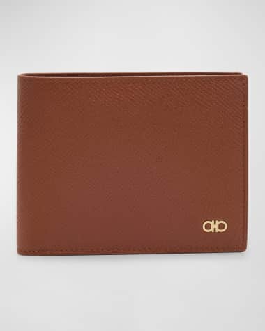 Ferragamo Men's Gancini Grained Leather Bifold Wallet