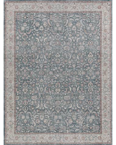 Exquisite Rugs Heritage Power-Loomed Blue & Rust Rug, 9' x 12'