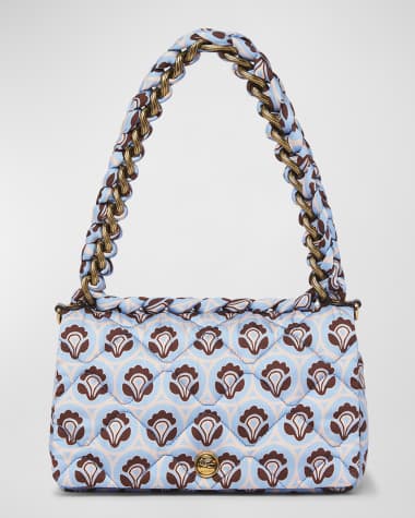 Etro Tessuto Floral Quilted Top-Handle Bag