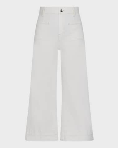 Spanx Cropped Wide-Leg Denim Jeans