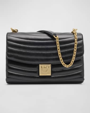 Ferragamo Rainbow Quilted Leather Crossbody Bag