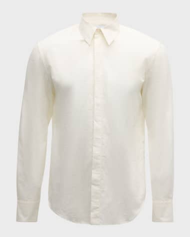 Ferragamo Men's Monogram Jacquard Dress Shirt