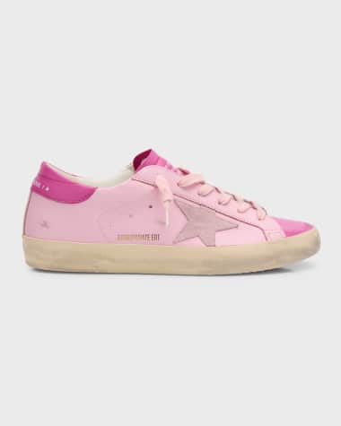 Golden Goose Superstar Mixed Leather Low-Top Sneakers