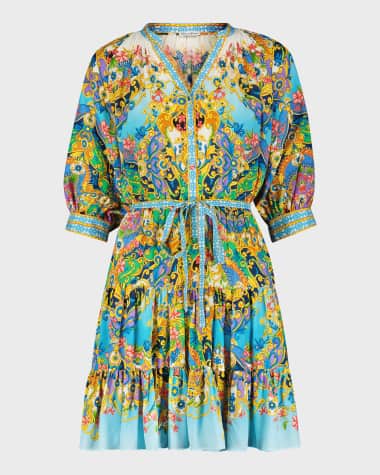 Neiman marcus floral dresses top