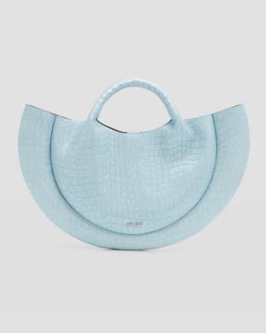 Cult Gaia Bella Croc-Embossed Top Handle