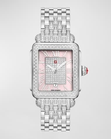 MICHELE Limited Edition Deco Madison Mid Peony Pave Center Watch