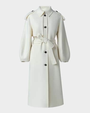 Mackage Ceyla Belted Handmade Double-Face Virgin Wool Coat