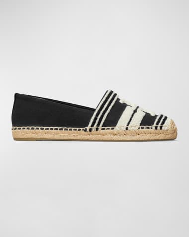 Tory Burch Double T Cotton Espadrilles