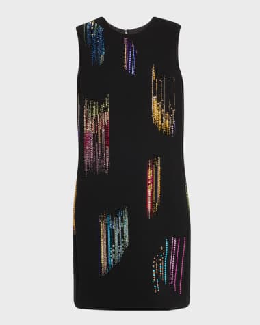 Libertine FWB Shift Dress with Multicolor Crystal Detail