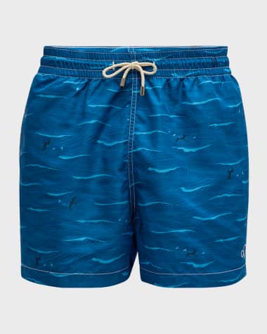 ARRELS Men's Kikuo Johnson Flying Fish Swim Trunks