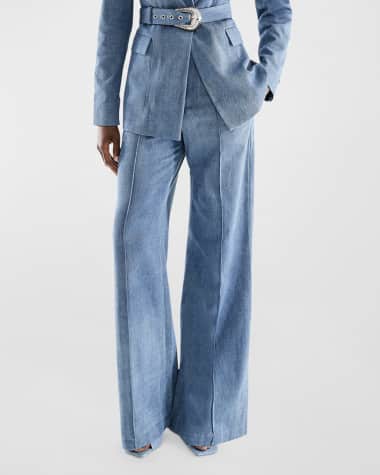 AS by DF Dominga High-Rise Wide-Leg Denim Trousers