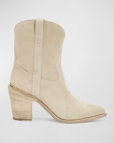 Partlow Leigh Anne Suede Western Ankle Booties