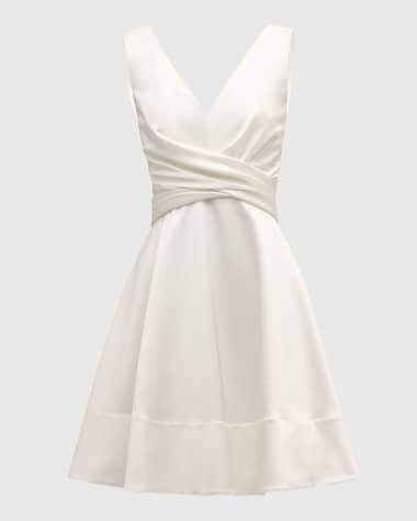 Ungaro Char Sleeveless A-Line Satin Midi Dress