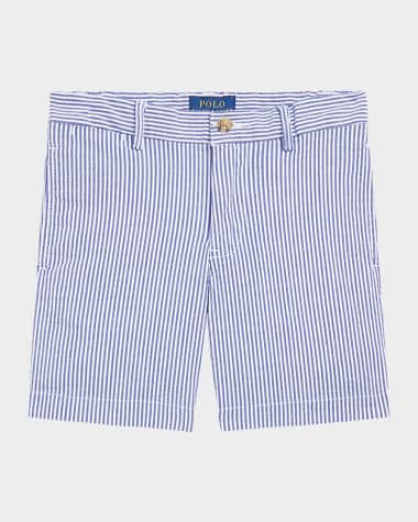 Ralph Lauren Childrenswear Boy's Seersucker Preppy Shorts, Size 2-7
