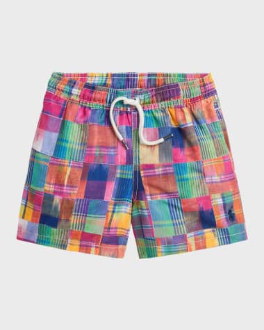 Ralph Lauren Childrenswear Boy's Recycled Polyester Traveler Swim Trunks, Size 2-7