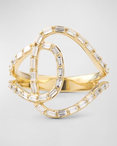 LANA 14K Gold Baguette Diamond Illuminating Ring