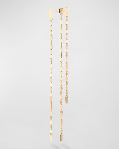 LANA 14K Yellow Gold Blake Linear Front-Back Bar Chain Earrings