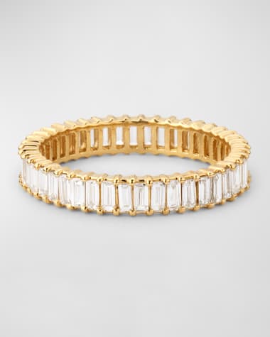 LANA 14K Gold Baguette Diamond Double Eternity Band Ring