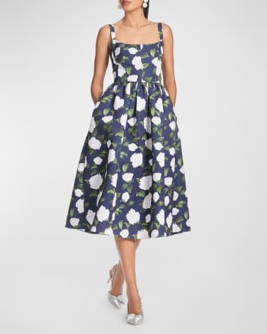 Sachin & Babi Olena Sleeveless Floral-Print Midi Dress