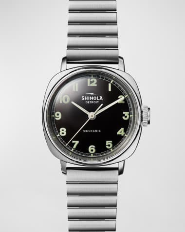 Shinola Mechanic Stainless Steel Bracelet Watch, 39mm