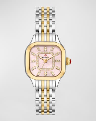 MICHELE Meggie Diamond Dial and Mother-of-Pearl Watch, Peony